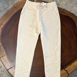 Club Monaco Cream Embossed Sweatpants/ Size Small/ NWT